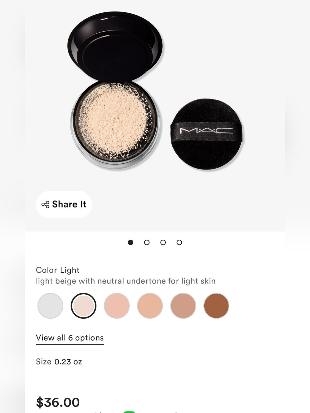 MAC Cosmetics Mineralize Skinfinish Natural Loose Powder - Light